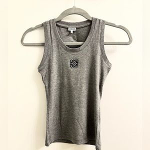 Loewe Grey Anagram Stretch Knit Tank Top Size S